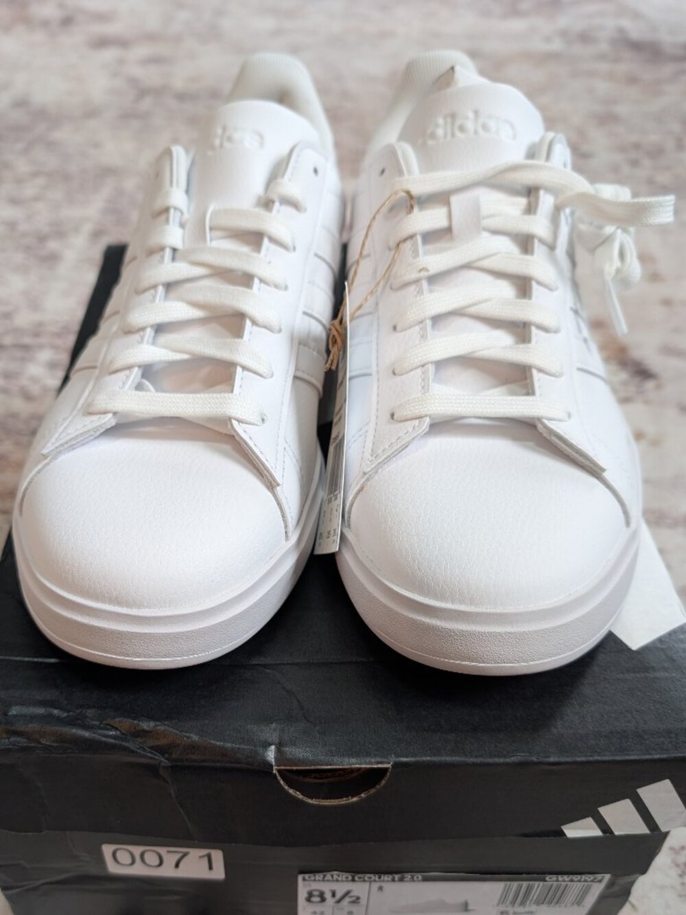 NEW w/Tags Adidas Grand Court 2.0 Men's Size 8.5 White Sneakers